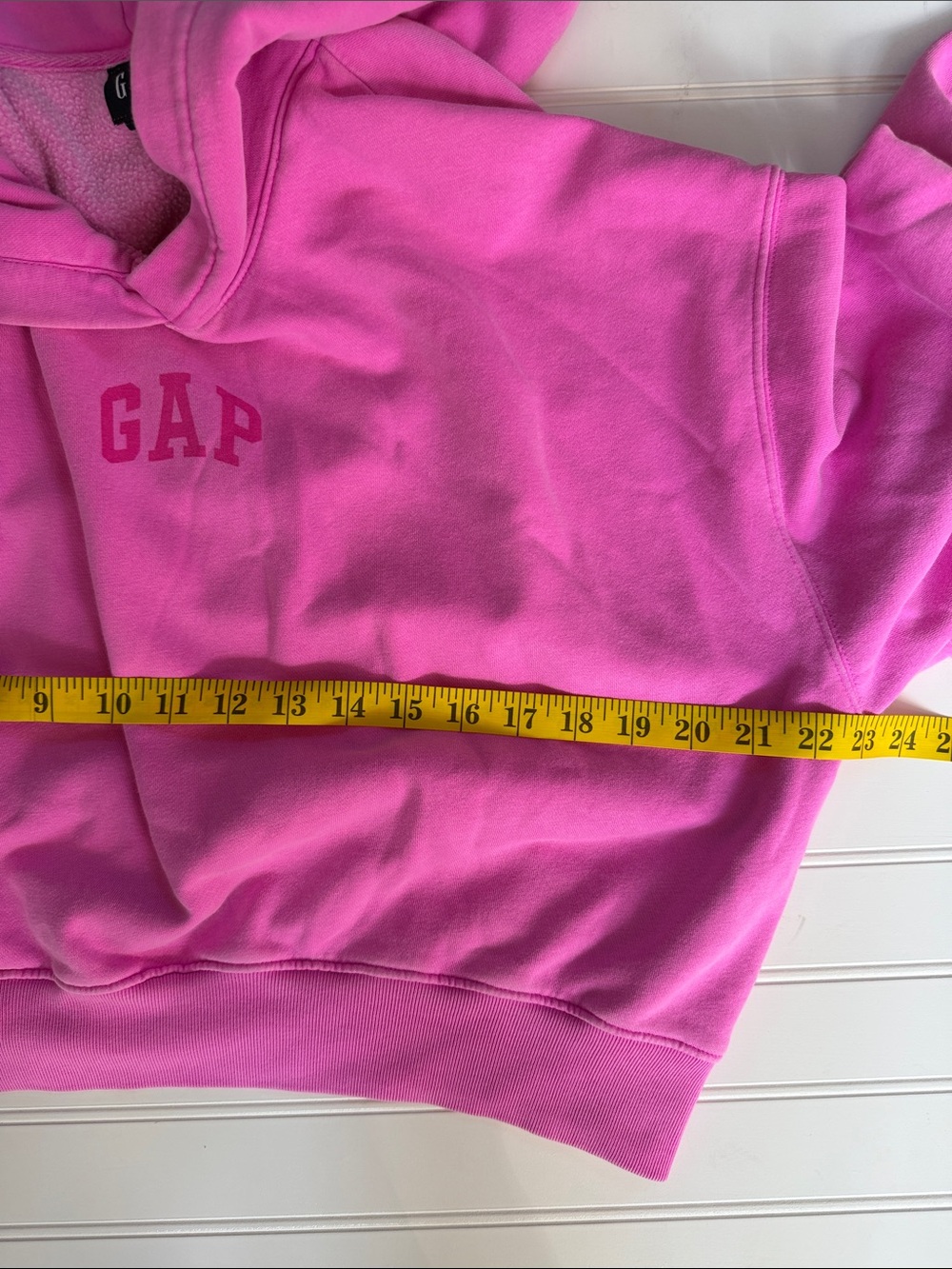 (125)GAP Hot Pink Women's Cropped Hoodie - Picture 4 of 4